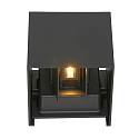 Steinhauer Steinhauer Outdoor wall luminaire, LED, 2 flames, with sensor, 2x3W, 2700K, IP54, black
