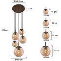 Steinhauer pendant luminaire BOLLIQUE E27 IP20, dimmable