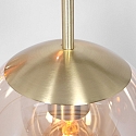 Steinhauer Luminaire � suspension BOLLIQUE 5 flammes E27 IP20, ambre, laiton, noir  gradable