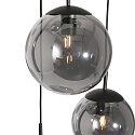 Steinhauer Luminaire � suspension BOLLIQUE 5 flammes, rond E27 IP20, noir mat gradable