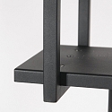 Mexlite Luminaire à suspension BUCKLEY 4 flammes, avec tablette E27 IP20, noir mat gradable