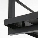Mexlite Luminaire à suspension BUCKLEY 4 flammes, avec tablette E27 IP20, noir mat gradable