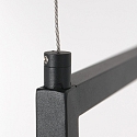 Mexlite Luminaire à suspension BUCKLEY 4 flammes, avec tablette E27 IP20, noir mat gradable