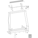 Mexlite Luminaire à suspension BUCKLEY 4 flammes, avec tablette E27 IP20, noir mat gradable