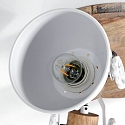 Mexlite Luminaire de plafond GEARWOOD 3 flammes, rond, réglable E27 IP20, bois, antique gradable