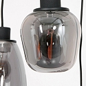 Steinhauer Luminaire à suspension REFLEXION 3 flammes, rond, réglable E27 IP20, noir mat gradable