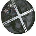Steinhauer Luminaire à suspension REFLEXION 3 flammes, rond, réglable E27 IP20, noir mat gradable
