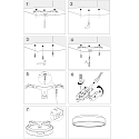 Steinhauer ceiling luminaire RINGLEDE - � 30CM small, round, direct / indirect IP20, silver brushed dimmable