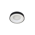 Steinhauer Luminaire de plafond RINGLEDE - � 30CM petit, rond, direct / indirect IP20, noir mat gradable