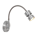 Luminaire mural NATASJA avec interrupteur, avec bras flexible GU10 IP20, acier brossé gradable