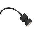 Steinhauer Luminaire mural NATASJA avec interrupteur, avec bras flexible GU10 IP20, noir mat gradable