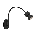 Steinhauer Luminaire mural NATASJA avec interrupteur, avec bras flexible GU10 IP20, noir mat gradable