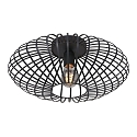 anne light & home Luminaire de plafond DUNBAR � 1 flamme, rond E27 IP20, noir mat gradable