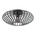 anne light & home Luminaire de plafond DUNBAR � 1 flamme, rond E27 IP20, noir mat gradable