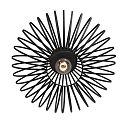 anne light & home Luminaire de plafond DUNBAR � 1 flamme, rond E27 IP20, noir mat gradable