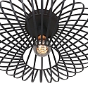 anne light & home Luminaire de plafond DUNBAR � 1 flamme, rond E27 IP20, noir mat gradable