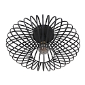 anne light & home Luminaire de plafond DUNBAR � 1 flamme, rond E27 IP20, noir mat gradable