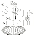 anne light & home Luminaire de plafond DUNBAR � 1 flamme, rond E27 IP20, noir mat gradable