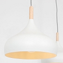 Mexlite pendant luminaire BJORR 3 flames E27 IP20, white matt dimmable