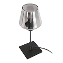 Lampe de table ANCILLA à 1 flamme, avec fonction de commutation, conique E14 IP20, noir mat gradable