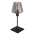 Lampe de table ANCILLA à 1 flamme, avec fonction de commutation, conique E14 IP20, noir mat gradable