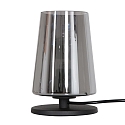 Lampe de table ANCILLA à 1 flamme, court, avec fonction de commutation, conique E27 IP20, noir mat gradable