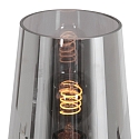 Lampe de table ANCILLA à 1 flamme, court, avec fonction de commutation, conique E27 IP20, noir mat gradable