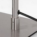 Mexlite floor lamp SERPENT with flex arm, with touch dimmer IP20, steel brushed dimmable
