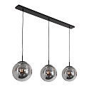 Luminaire � suspension BOLLIQUE 3 flammes, langue E27 IP20, noir mat gradable