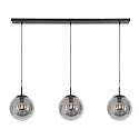 Steinhauer Luminaire � suspension BOLLIQUE 3 flammes, langue E27 IP20, noir mat gradable