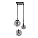 Steinhauer Luminaire � suspension BOLLIQUE 3 flammes, rond E27 IP20, noir mat gradable