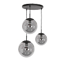 Steinhauer Luminaire � suspension BOLLIQUE 3 flammes, rond E27 IP20, noir mat gradable