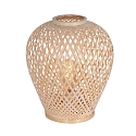 anne light & home Lampe de table MAZE avec interrupteur E27 IP20, bambou clair 