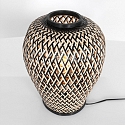anne light & home table lamp MAZE with switch E27 IP20, bamboo light, black 