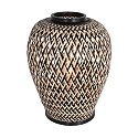 anne light & home table lamp MAZE with switch E27 IP20, bamboo light, black 