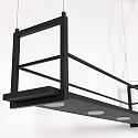 Steinhauer Luminaire � suspension T�R 6 flammes, avec tablette IP20, noir mat gradable