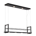 Steinhauer Luminaire � suspension T�R 6 flammes, avec tablette IP20, noir mat gradable