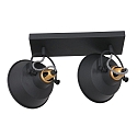 Mexlite wall and ceiling luminaire NOVÉ 2 flames, adjustable E14 IP20, black matt dimmable