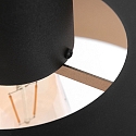 anne light & home Luminaire � suspension FLINTER � 1 flamme, cylindrique, direct / indirect E27 IP20, noir mat gradable