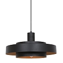 anne light & home Luminaire � suspension FLINTER � 1 flamme, cylindrique, direct / indirect E27 IP20, noir mat gradable