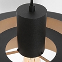 anne light & home Luminaire � suspension FLINTER � 1 flamme, cylindrique, direct / indirect E27 IP20, noir mat gradable