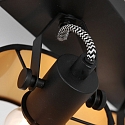 Mexlite wall and ceiling luminaire ORNOIR 2 flames, adjustable E14 IP20, black matt dimmable