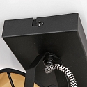 Mexlite wall and ceiling luminaire ORNOIR 2 flames, adjustable E14 IP20, black matt dimmable