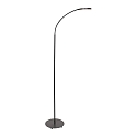 Lampadaire PLATU avec bras flexible, avec variateur tactile IP20, noir mat gradable