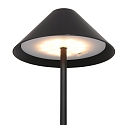 Steinhauer Lampe de table ANCILLA haut bas, avec connexion USB, avec batterie, avec variateur tactile IP54, noir mat gradable