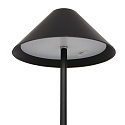 Steinhauer Lampe de table ANCILLA haut bas, avec connexion USB, avec batterie, avec variateur tactile IP54, noir mat gradable