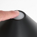 Steinhauer Lampe de table ANCILLA haut bas, avec connexion USB, avec batterie, avec variateur tactile IP54, noir mat gradable