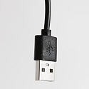 Steinhauer Lampe de table ANCILLA haut bas, avec connexion USB, avec batterie, avec variateur tactile IP54, noir mat gradable