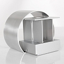 Luminaire mural MURO haut bas, rond, réglable G9 IP20, acier brossé gradable