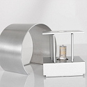 Luminaire mural MURO haut bas, rond, réglable G9 IP20, acier brossé gradable